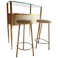 Gio Ponti Dry Bar Cocktail Bar Stools Italian 1950s Vintage