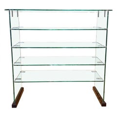 Gio Ponti, Eccezionale mensola in ottone e vetro, Circa 1939