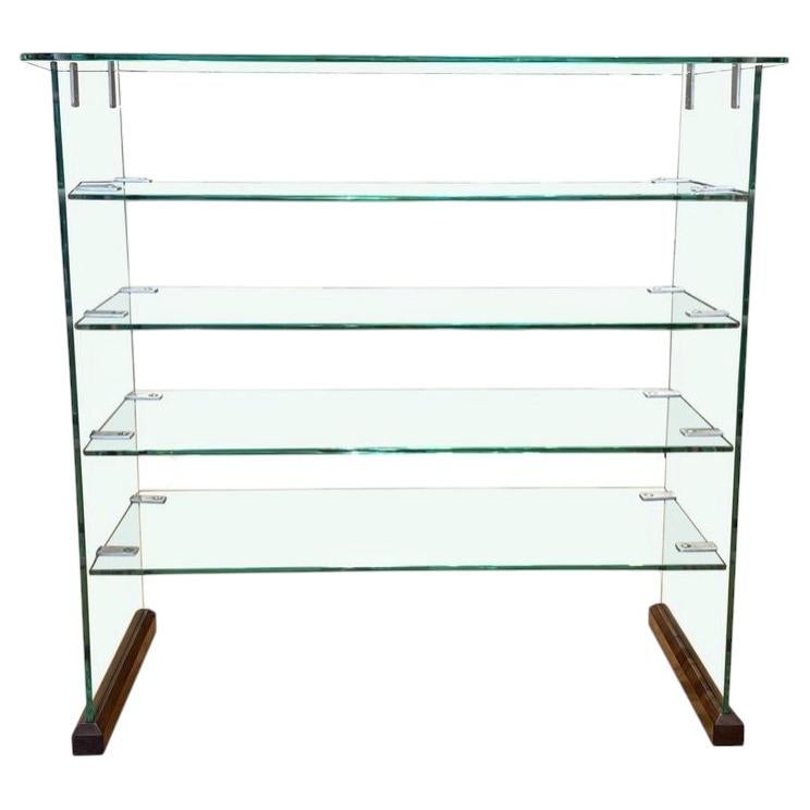GIO PONTI, Exceptionnal brass and glass shelf, Circa 1939 For Sale