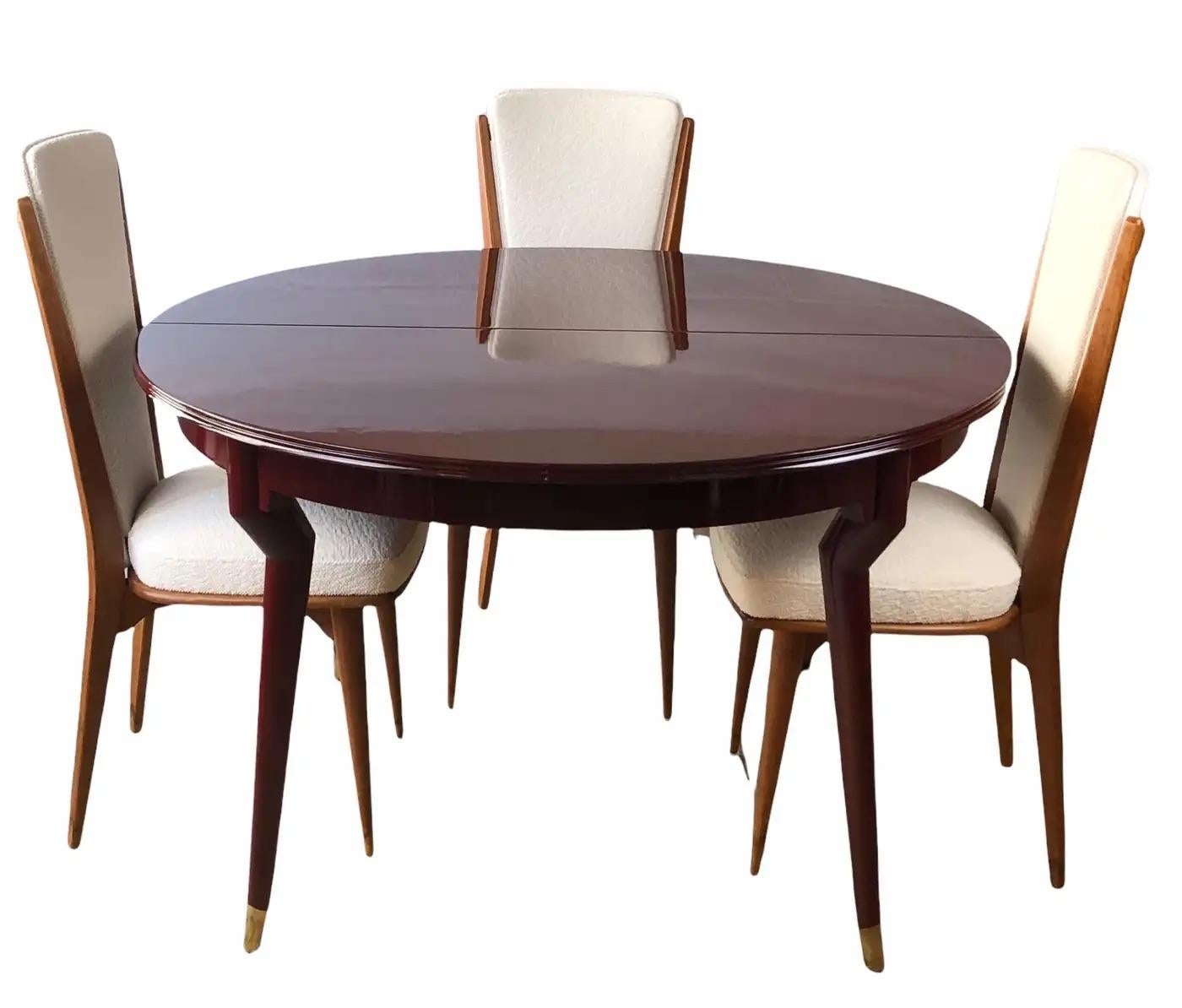 French Extendable Italian Dining Table attributed to Gio Ponti For Sale