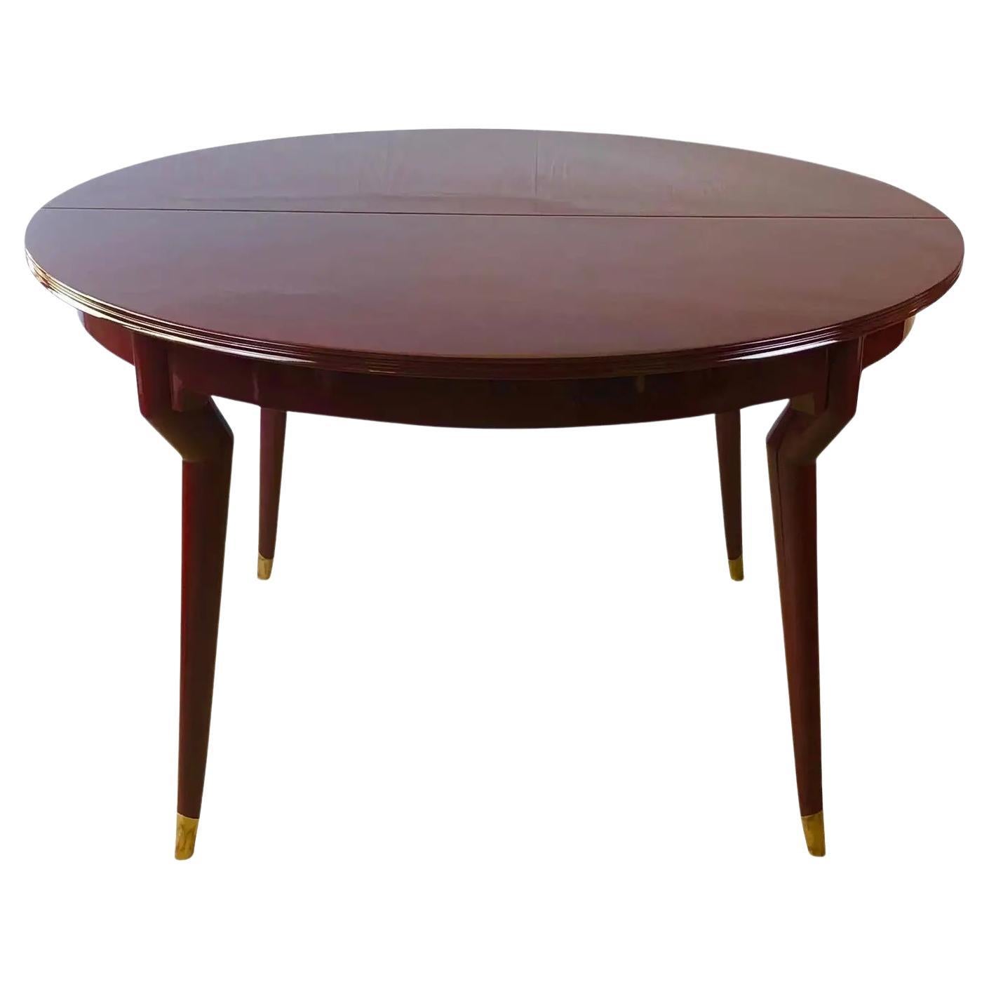 Extendable Italian Dining Table attributed to Gio Ponti For Sale