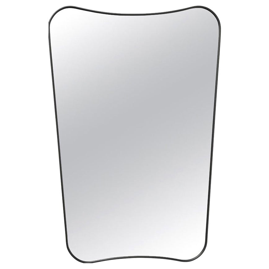 Gio Ponti 'F.A. 33' Miroir demi-long en laiton noir pour GUBI