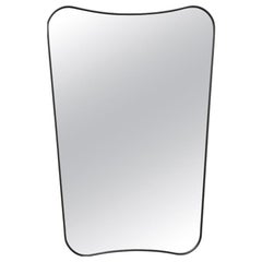 Gio Ponti 'F.A. 33' Miroir demi-long en laiton noir pour GUBI