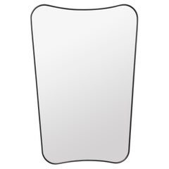 Gio Ponti F.A. 33 Wall Mirror Black Brass 54 x 80 cm for GUBI