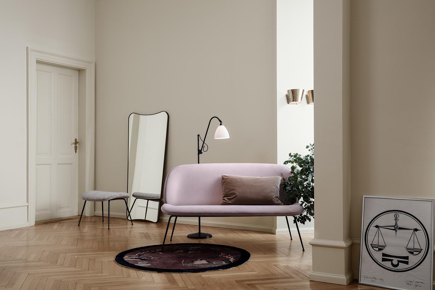 Danois Gio Ponti F.A. 33 Miroir mural en laiton noir 70 x 146 cm pour GUBI en vente