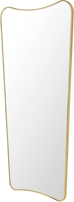Gio Ponti F.A. 33 Wall Mirror Polished Brass 70 x 146 cm for GUBI