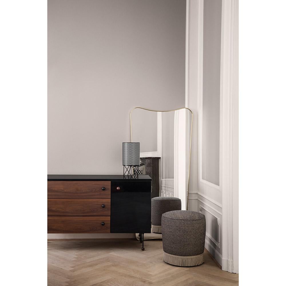 Danese Gio Ponti F.A. 33 Specchio da parete in ottone lucido 70 x 146 cm per Gubi in vendita