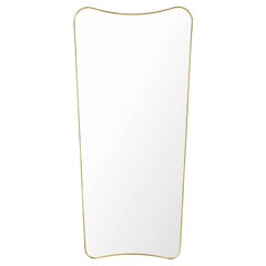Gio Ponti F.A. 33 Wall Mirror Polished Brass 70 x 146 cm for GUBI