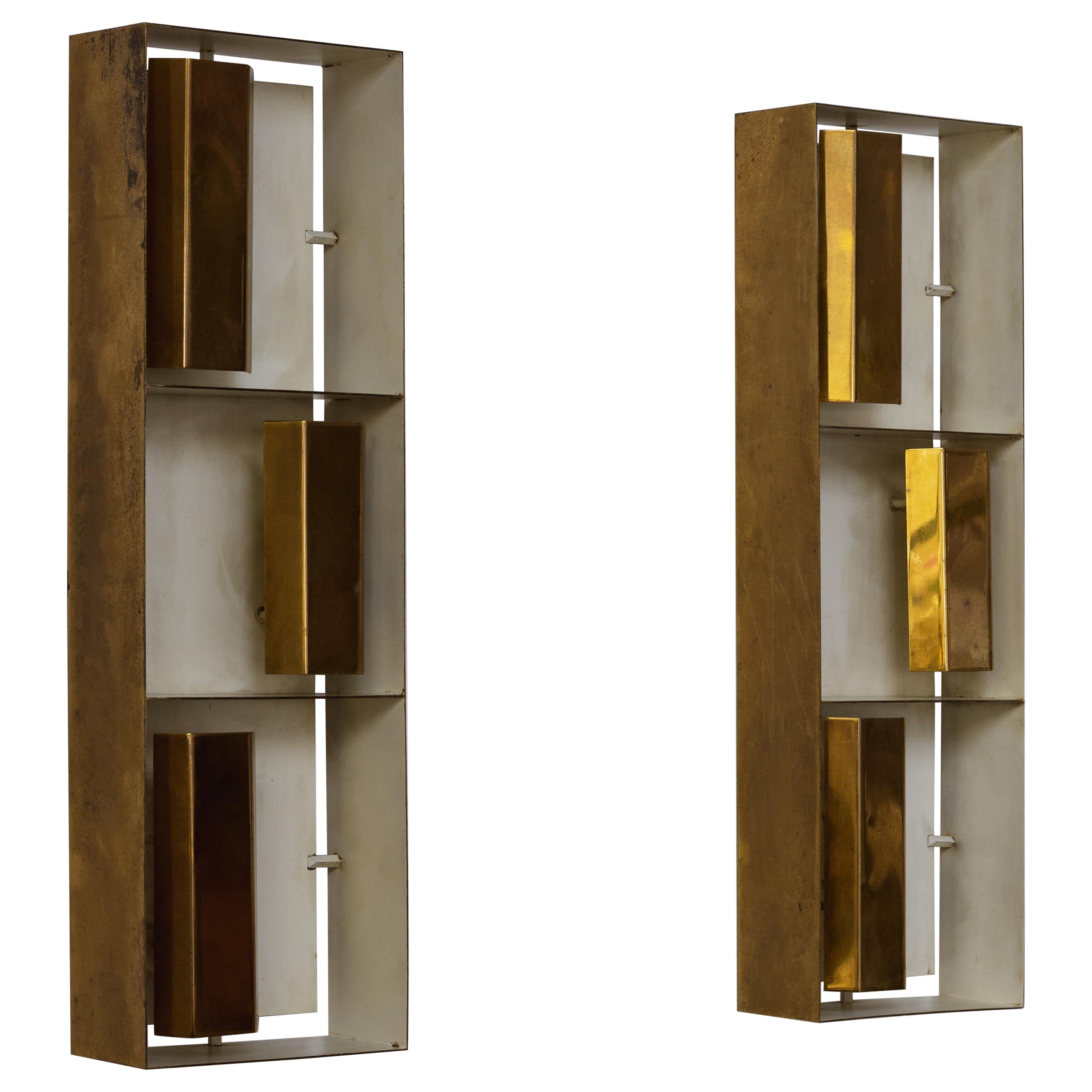 Gio Ponti “Finestra” 12664 Sconces for Arredoluce, Italy, 1957, Set of 2