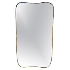 Gio Ponti Fontana Arte Mirror Brass Mirror Wood 1950 Italy