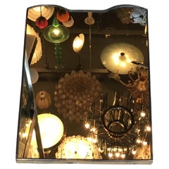 Gio Ponti Fontana Arte Mirror Brass Wood Glass 1950 Italy