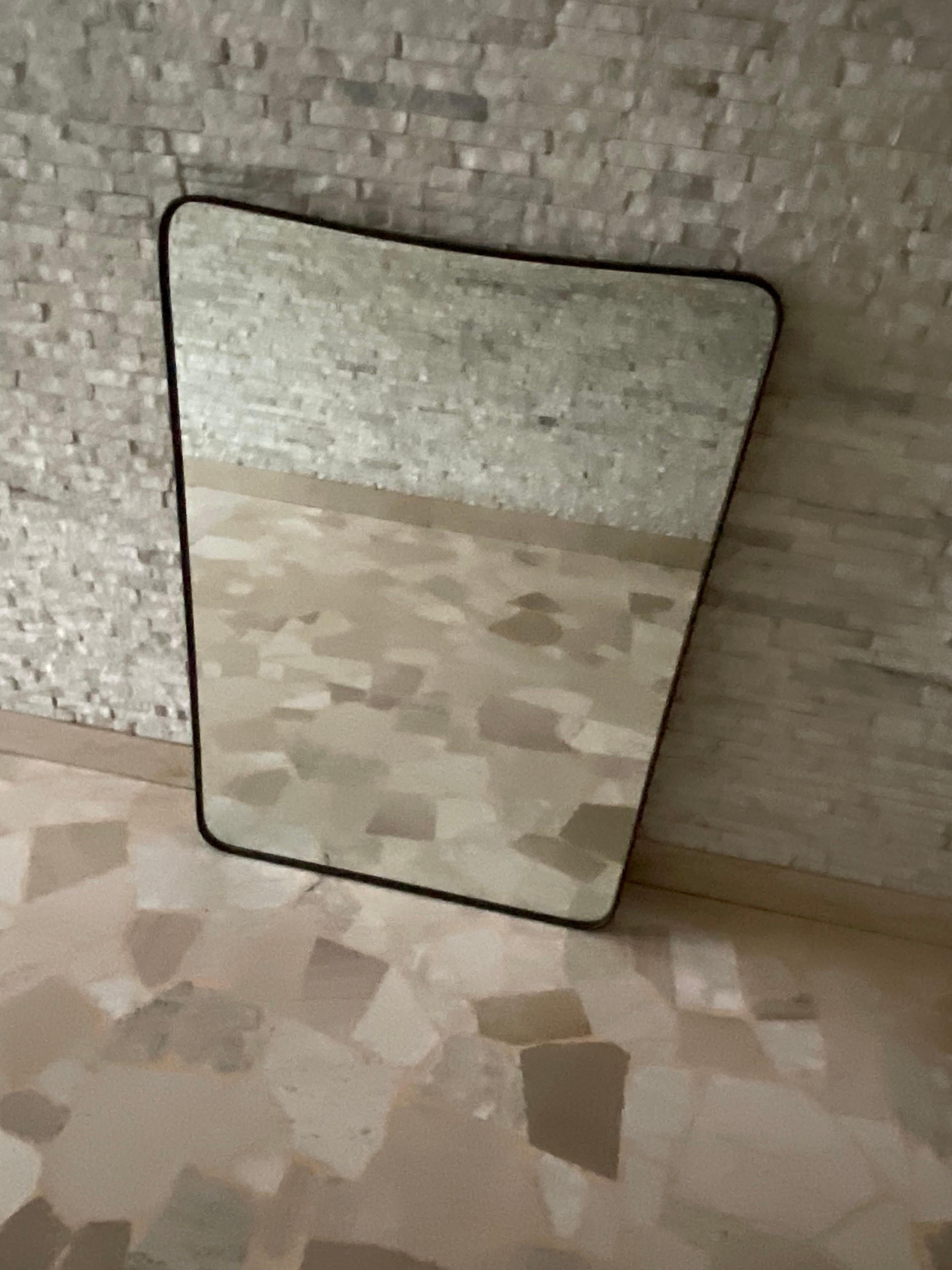 Altro GIO PONTI - FONTANA ARTE - Specchiera con cornice in ottone - Made in ITALY 1950 in vendita
