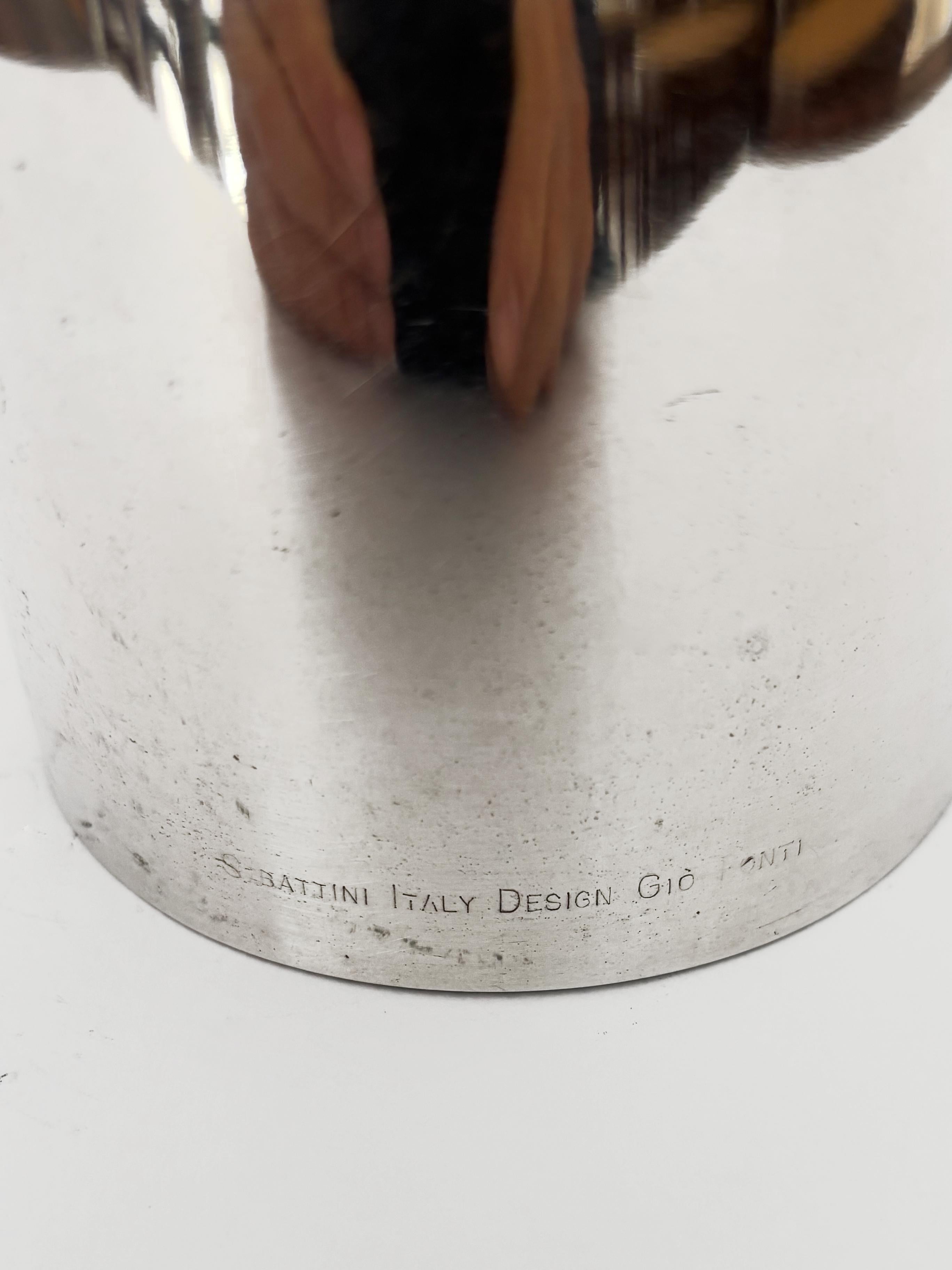 Placcato argento Gio Ponti per Sabattini Argenteria Scultura 