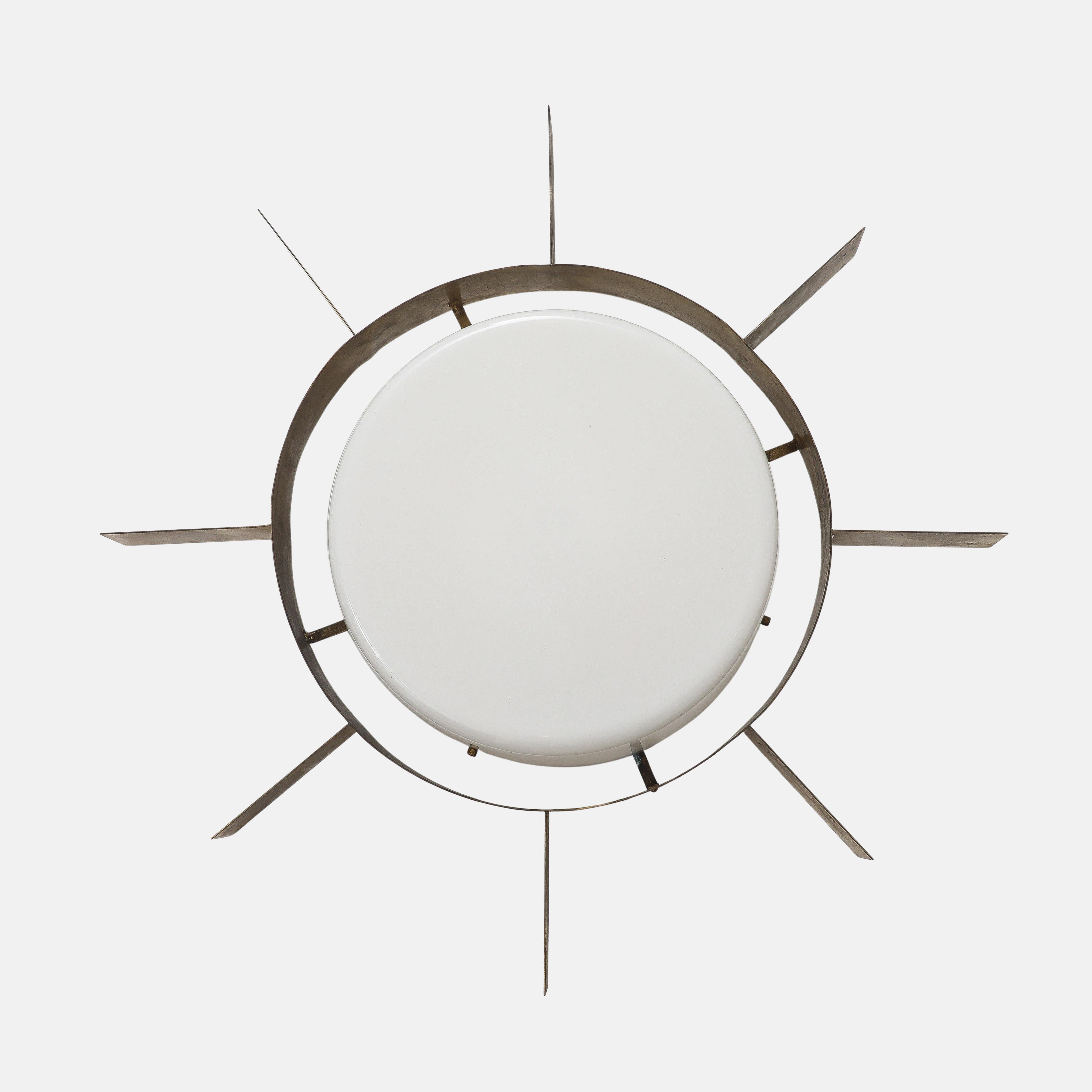 Gio Ponti para Arredoluce Rara lámpara de techo empotrada Sole, Italia, años 50 en venta 3