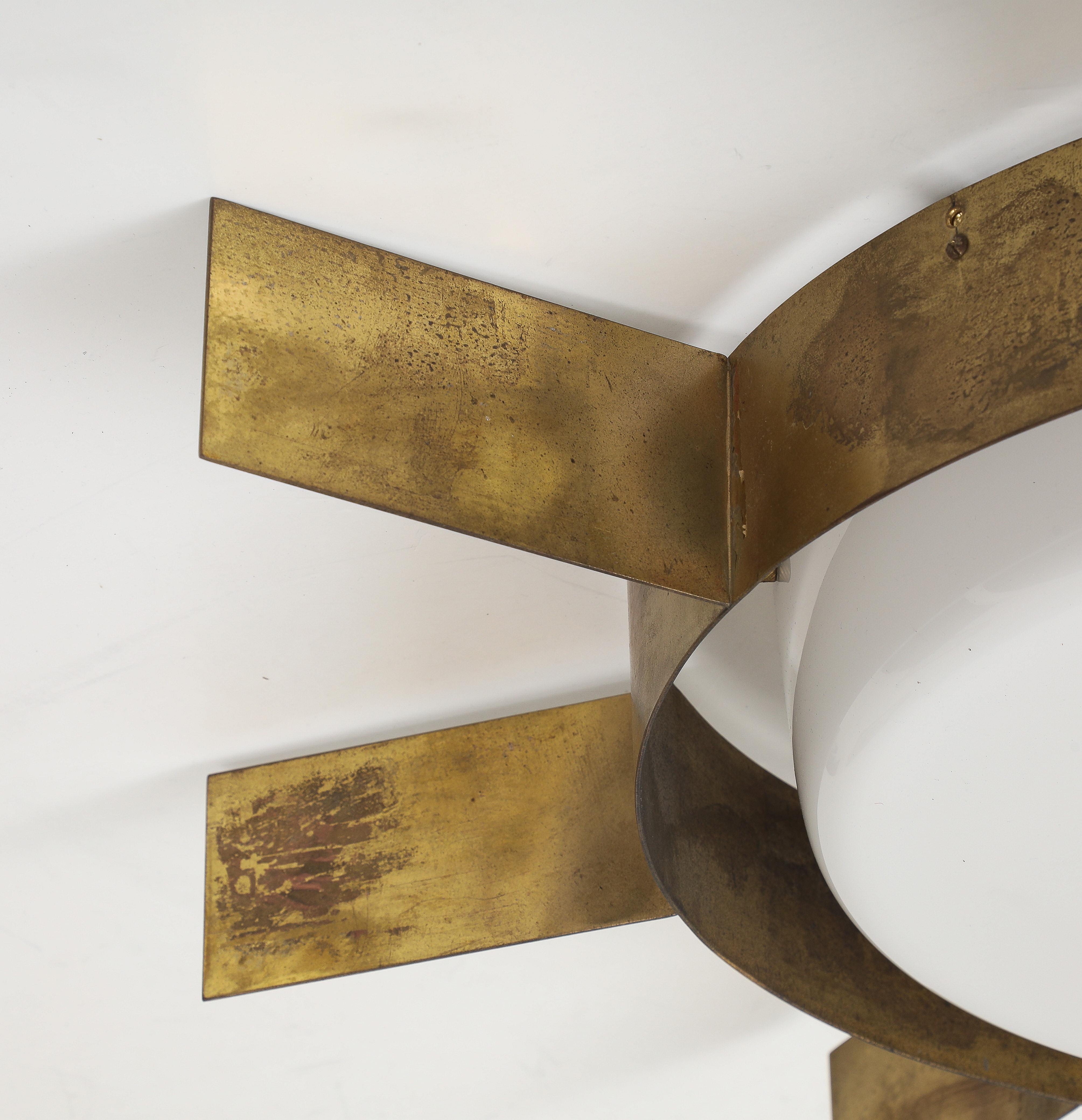 Gio Ponti para Arredoluce Rara lámpara de techo empotrada Sole, Italia, años 50 en venta 4