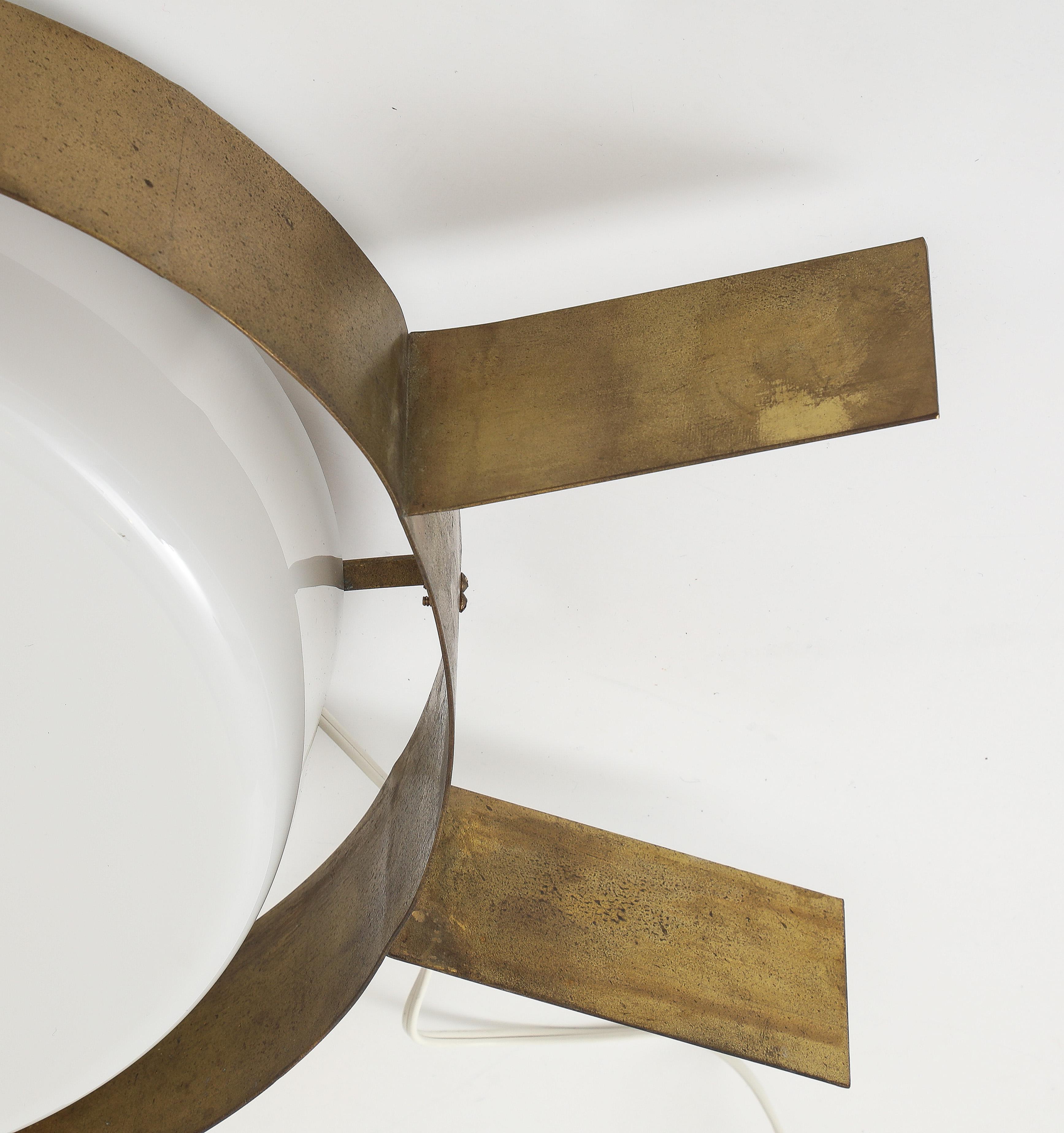 Gio Ponti para Arredoluce Rara lámpara de techo empotrada Sole, Italia, años 50 en venta 5