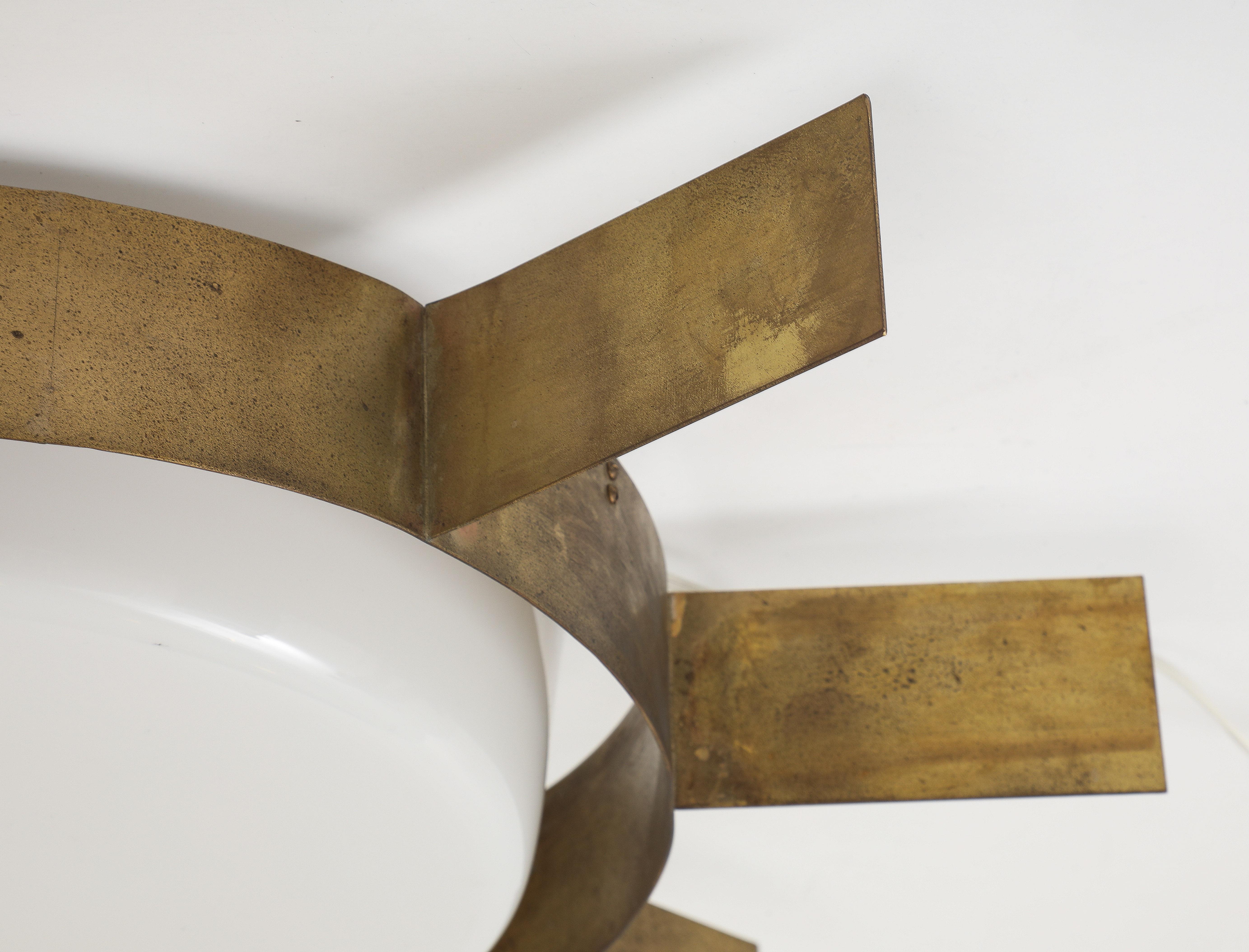 Gio Ponti para Arredoluce Rara lámpara de techo empotrada Sole, Italia, años 50 en venta 6