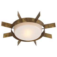 Gio Ponti for Arredoluce Rare Sole Flush Mount Ceiling Light, Italy, 1950s