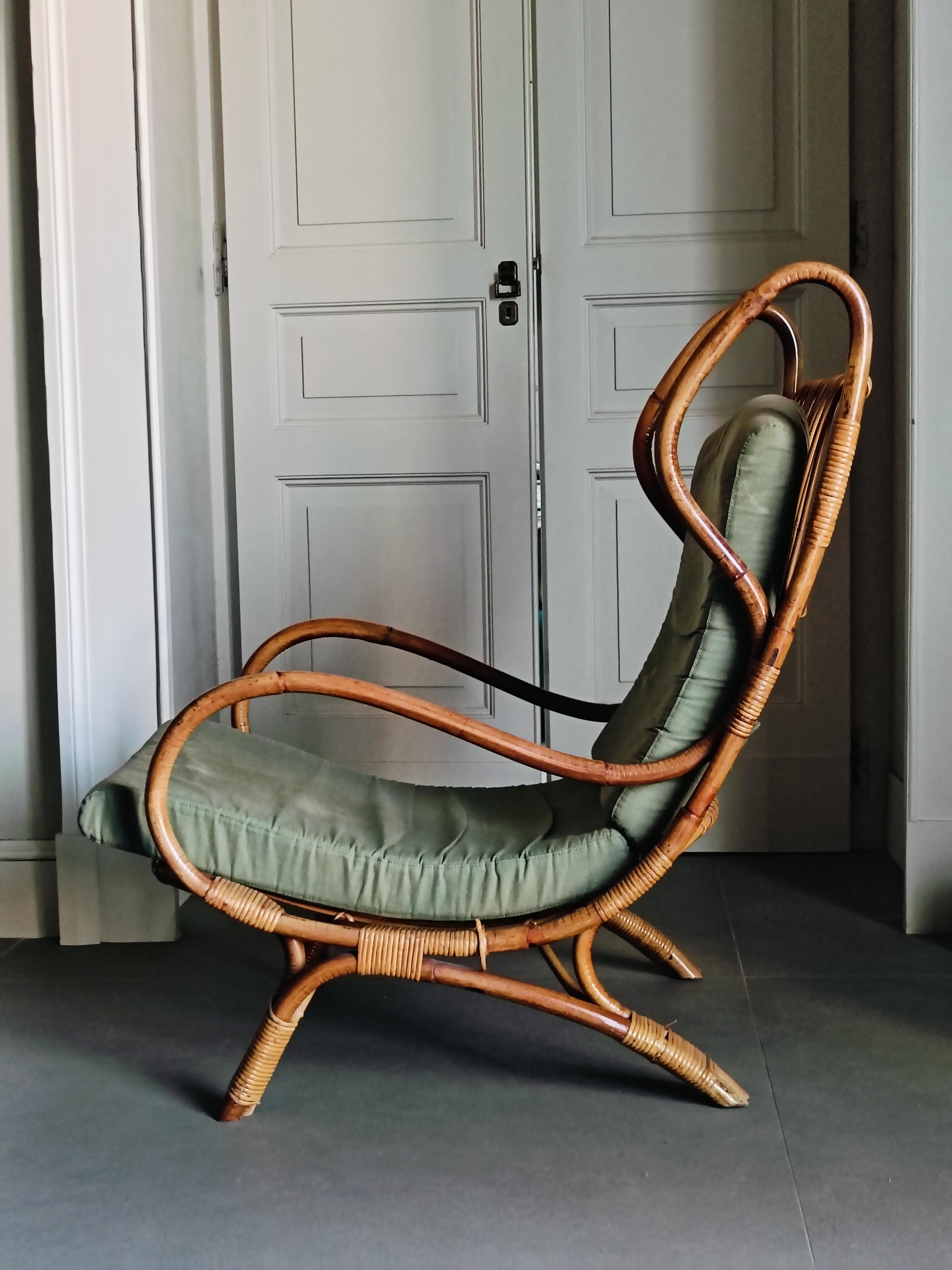 Mid-Century Modern Gio Ponti for Bonacina Continuum BP 16 Lounge Chair, Italy 1963 For Sale