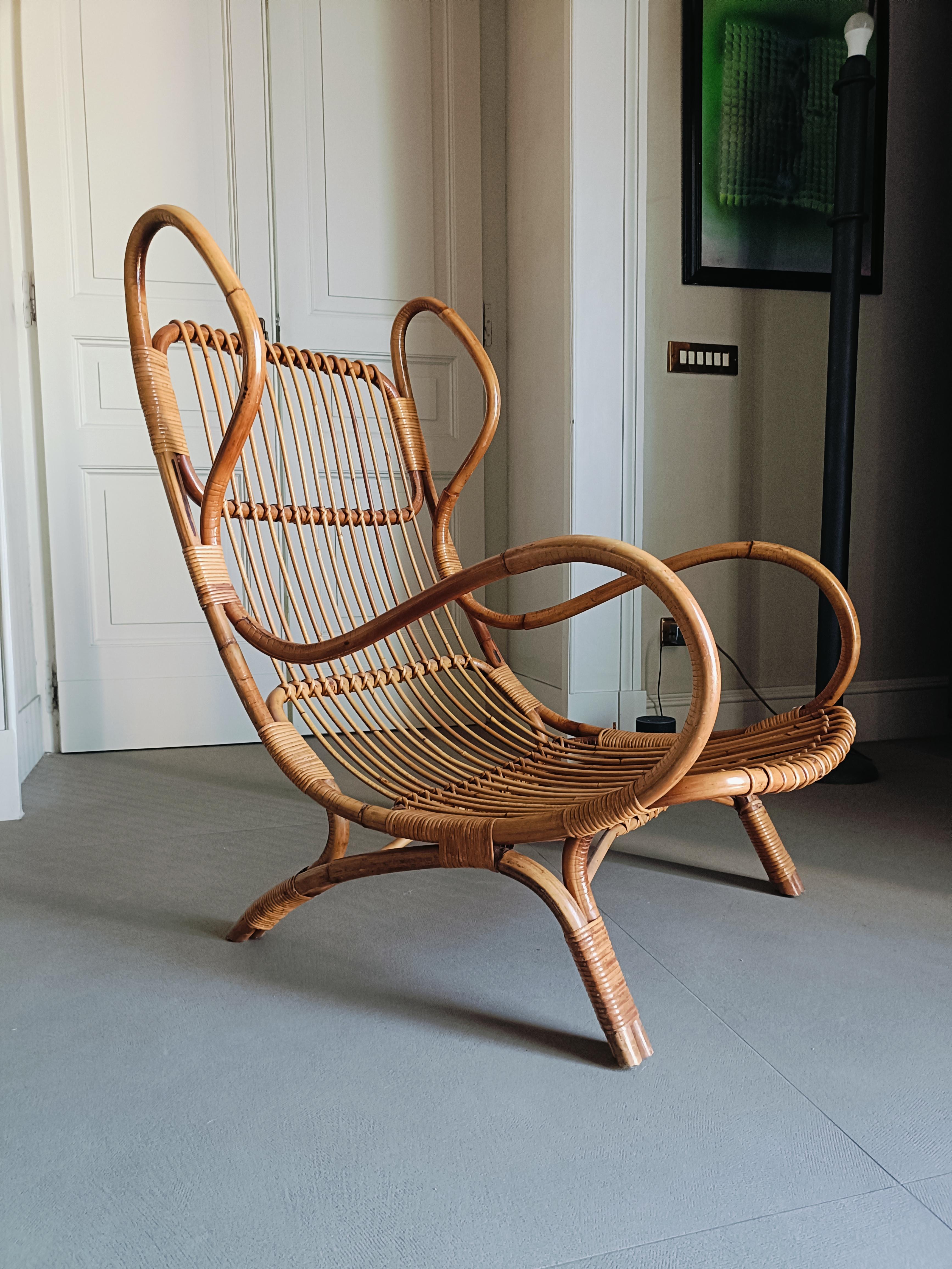 Mid-20th Century Gio Ponti for Bonacina Continuum BP 16 Lounge Chair, Italy 1963 For Sale