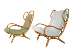 Vintage Gio Ponti for Bonacina Pair of Continuum BP 16 Lounge Chairs, Italy 1963