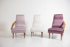 Gio Ponti Attributed and Fils Edition Set of Three Armchairs, circa 1955