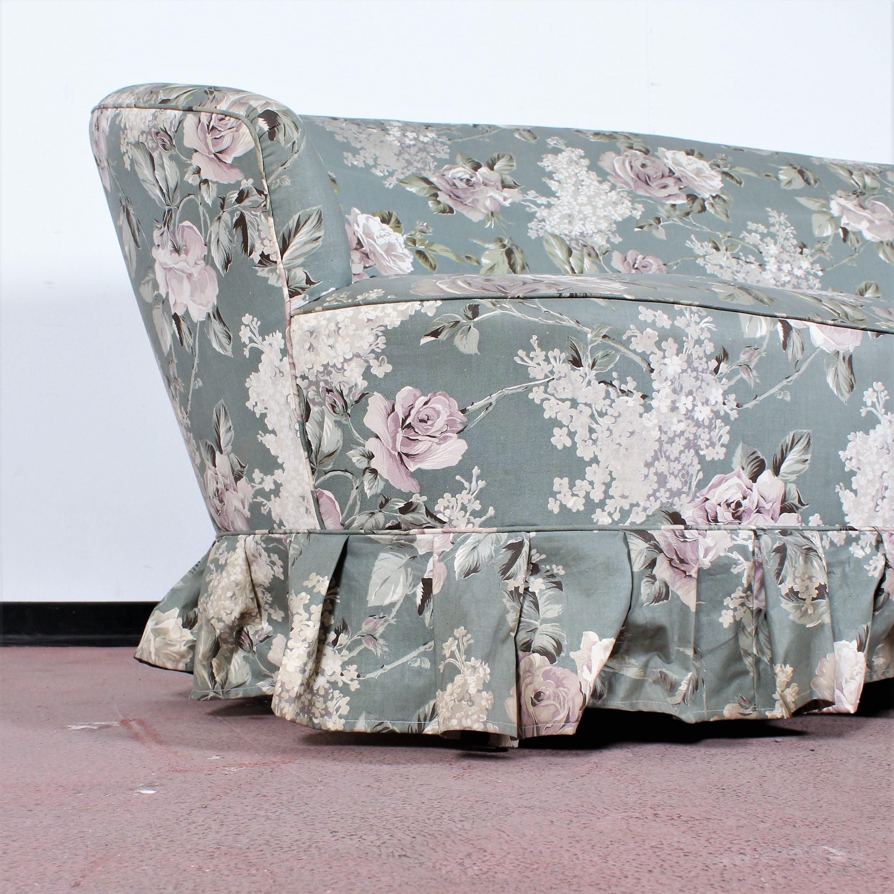 Stoff-Sofa im Mid-Century-Stil von Gio Ponti für „Casa e Giardino“, Italien, 1950er Jahre im Angebot 4