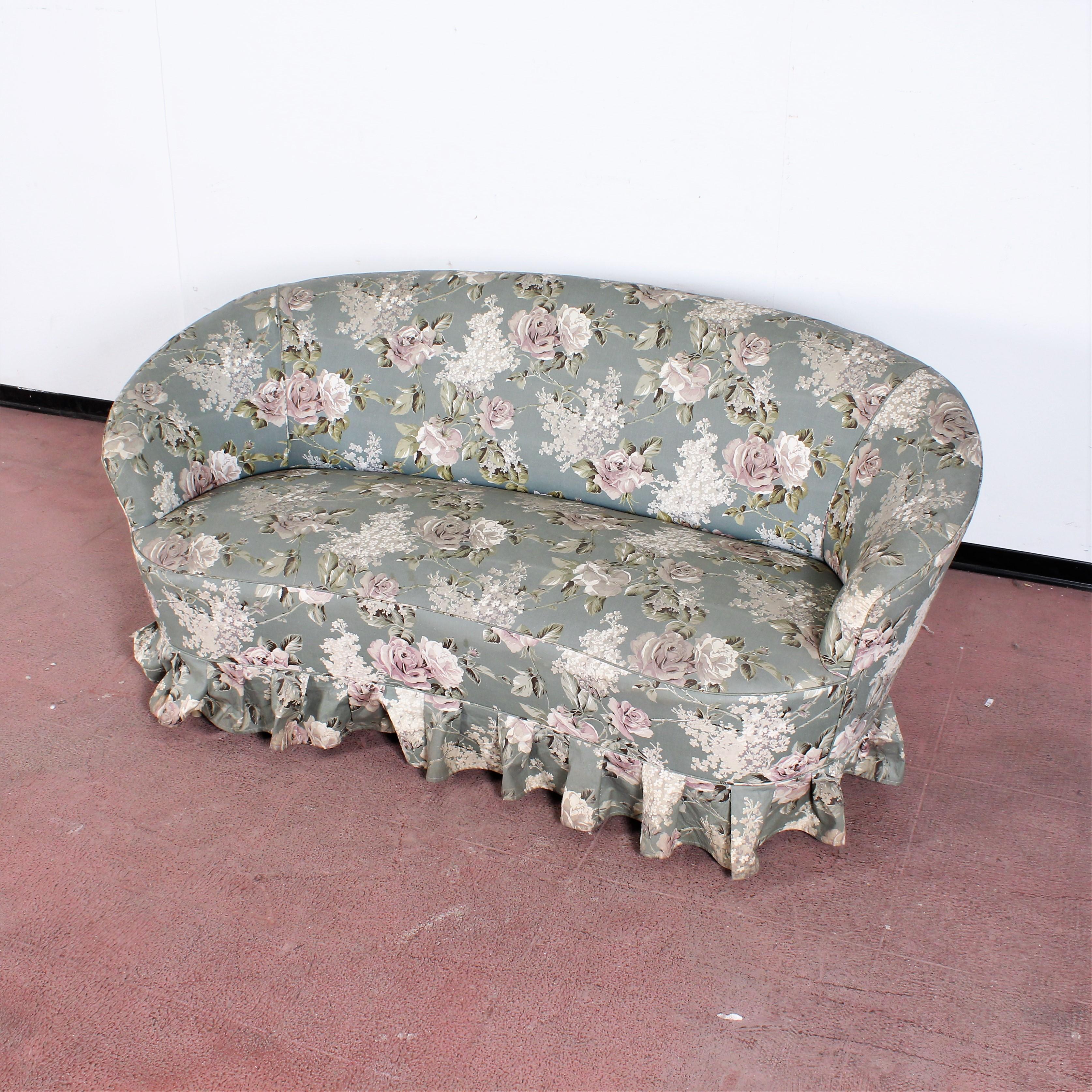 Stoff-Sofa im Mid-Century-Stil von Gio Ponti für „Casa e Giardino“, Italien, 1950er Jahre im Angebot 3