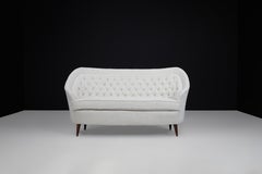Gio Ponti for Casa E Giardino Midcentury Sofa in Bouclé Upholstery Italy 1940s