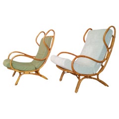 Gio Ponti for Casa & Giardino Pair of Continuum Bp16 Lounge Chairs, Italy 1963