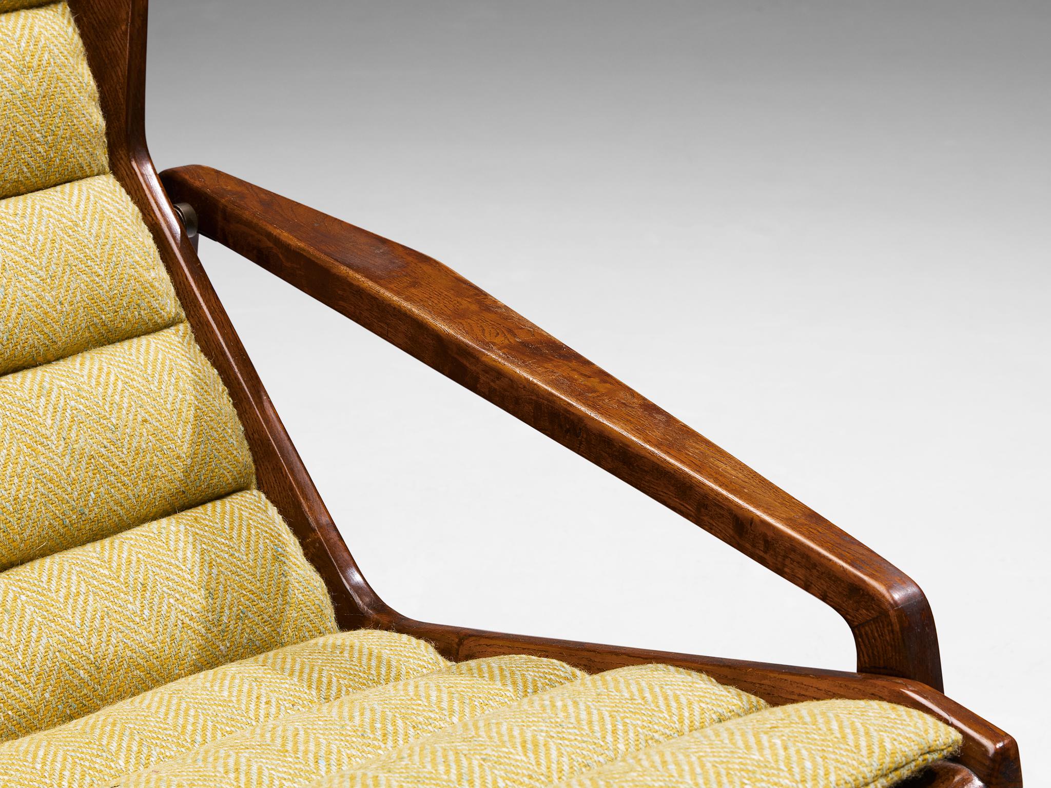 Gio Ponti para Cassina Silla de salón '811' en castaño en Bueno estado para la venta en Waalwijk, NL