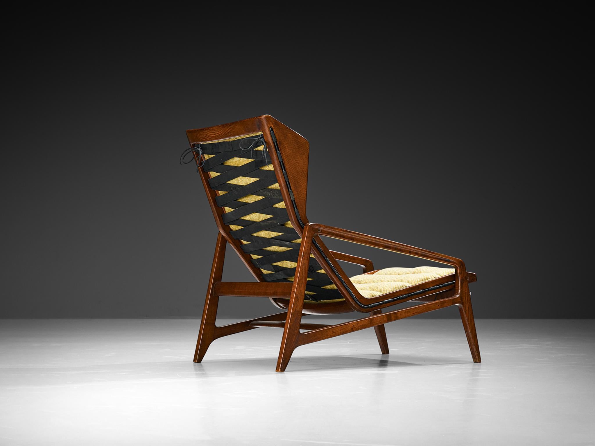 Gio Ponti para Cassina Silla de salón '811' en castaño mediados del siglo XX en venta