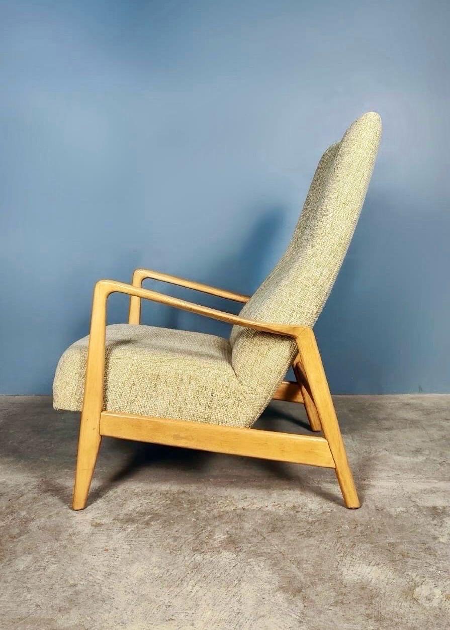 Mid-Century Modern Gio Ponti For Cassina Arnestad Bruk Lounge Chair Model 829 Mid Century Vintage For Sale