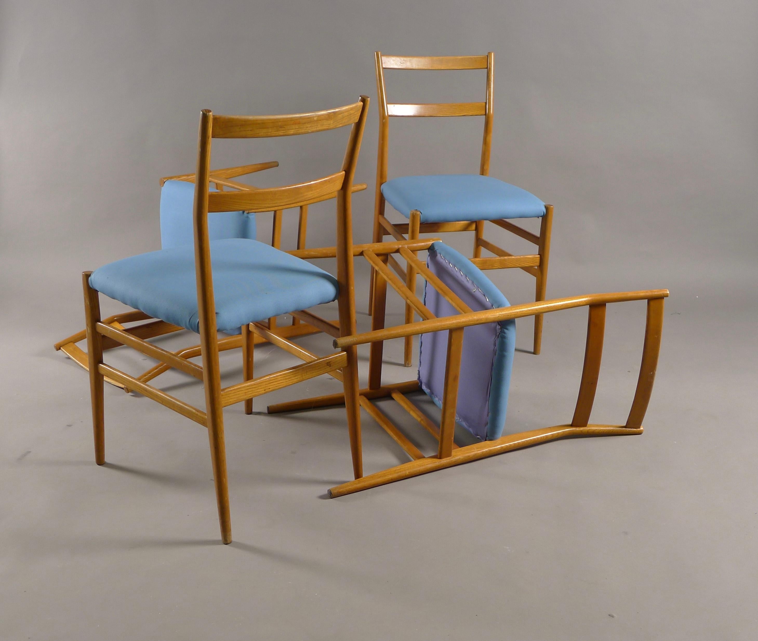 Gio Ponti pour Cassina, Italie, 1952, ensemble de quatre chaises 