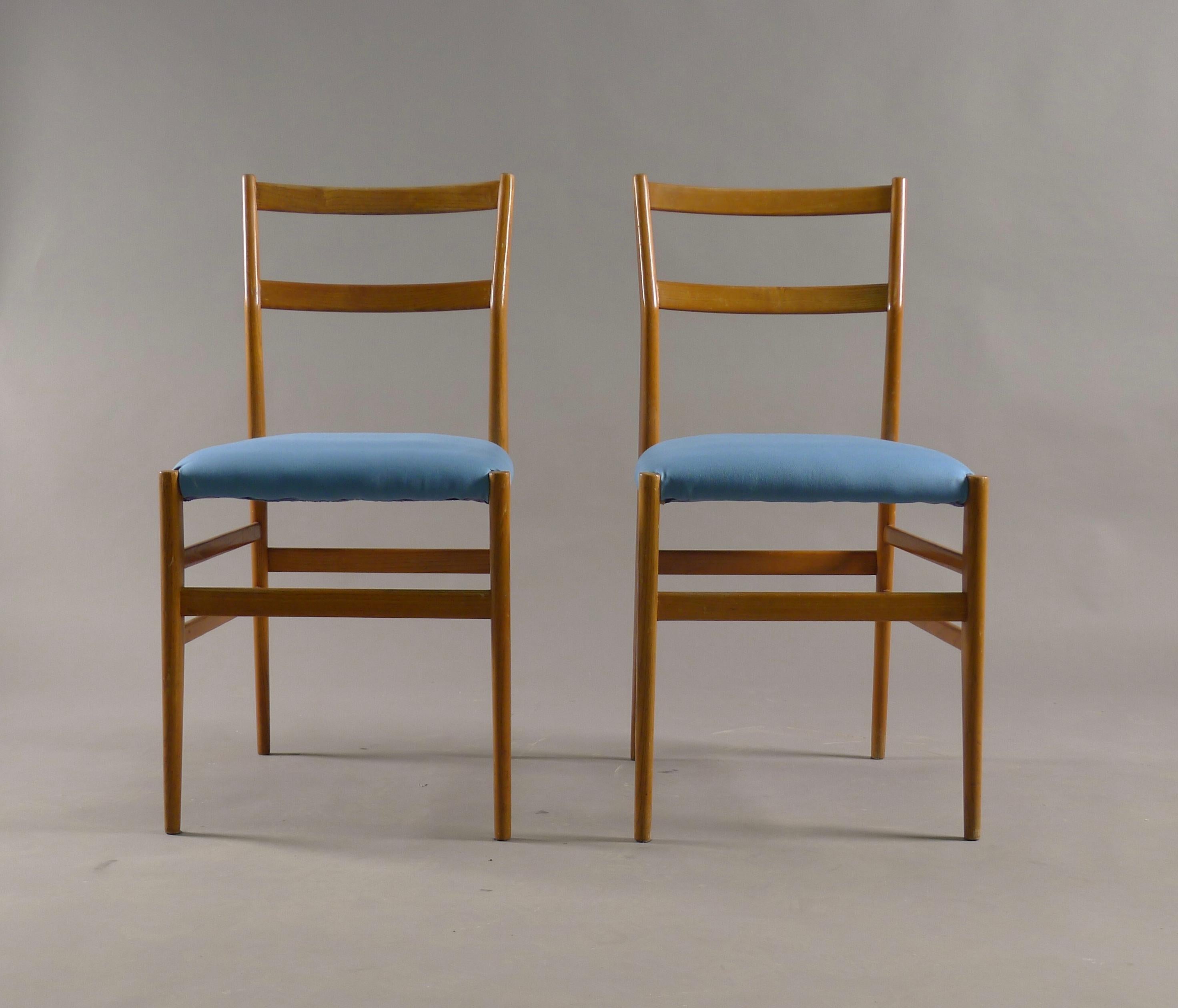 Frêne Gio Ponti pour Cassina, Italie, 1952, ensemble de quatre chaises 