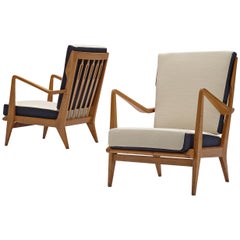 Gio Ponti for Cassina Pair of Armchairs Model 516 in Walnut