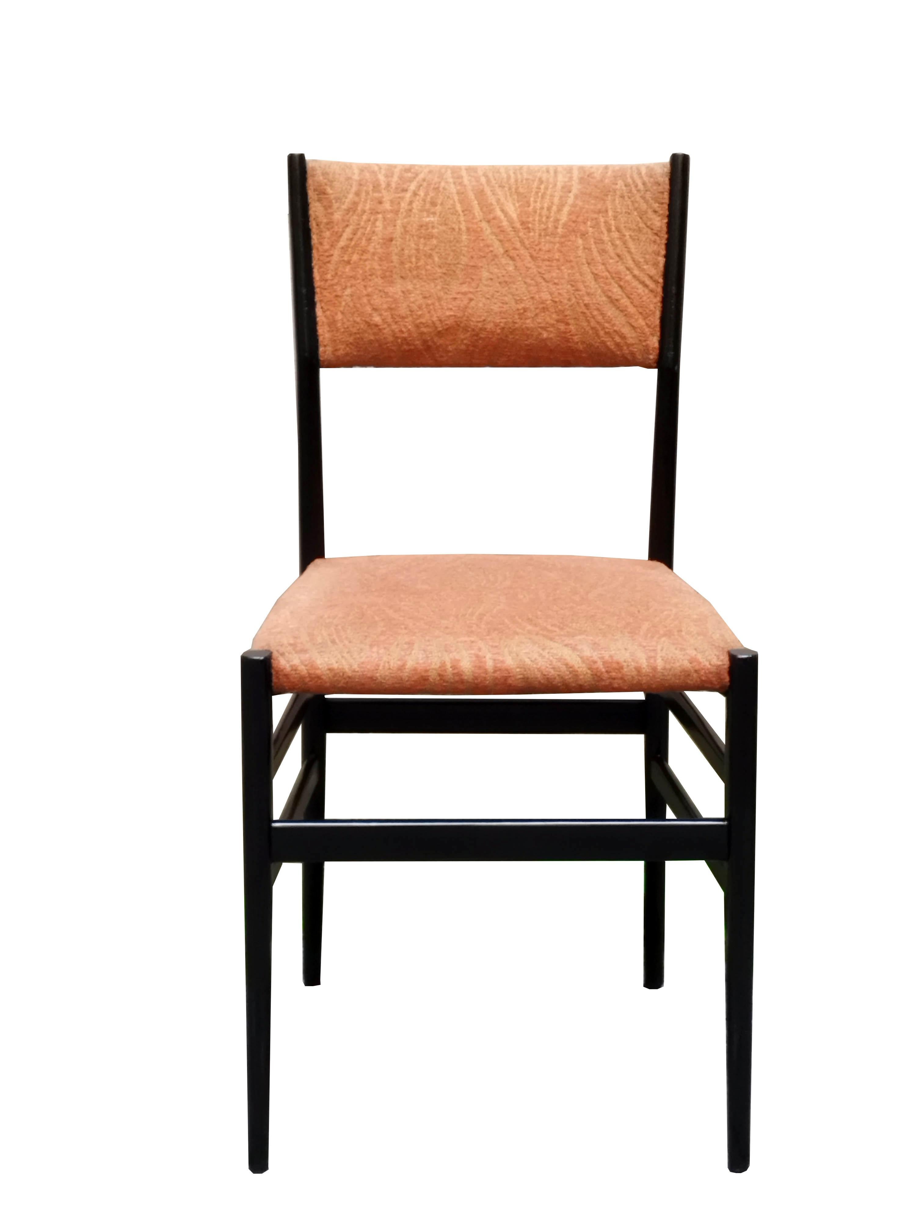 Italian Gio Ponti for Cassina Set of 6 Leggera Chairs, Italy, 1950s For Sale