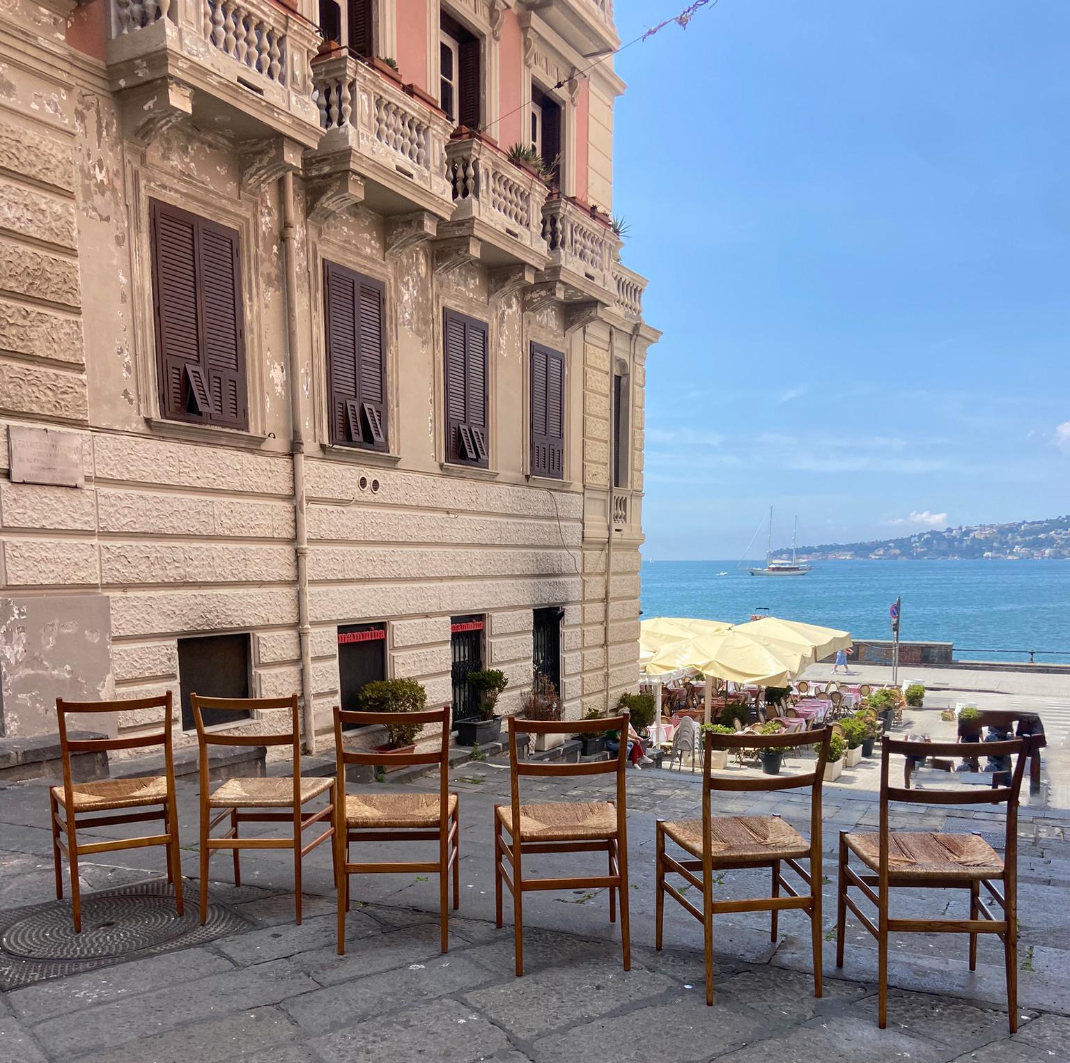 Italian Gio Ponti for Cassina Set of 6 Leggera Chairs , Italy 1950s