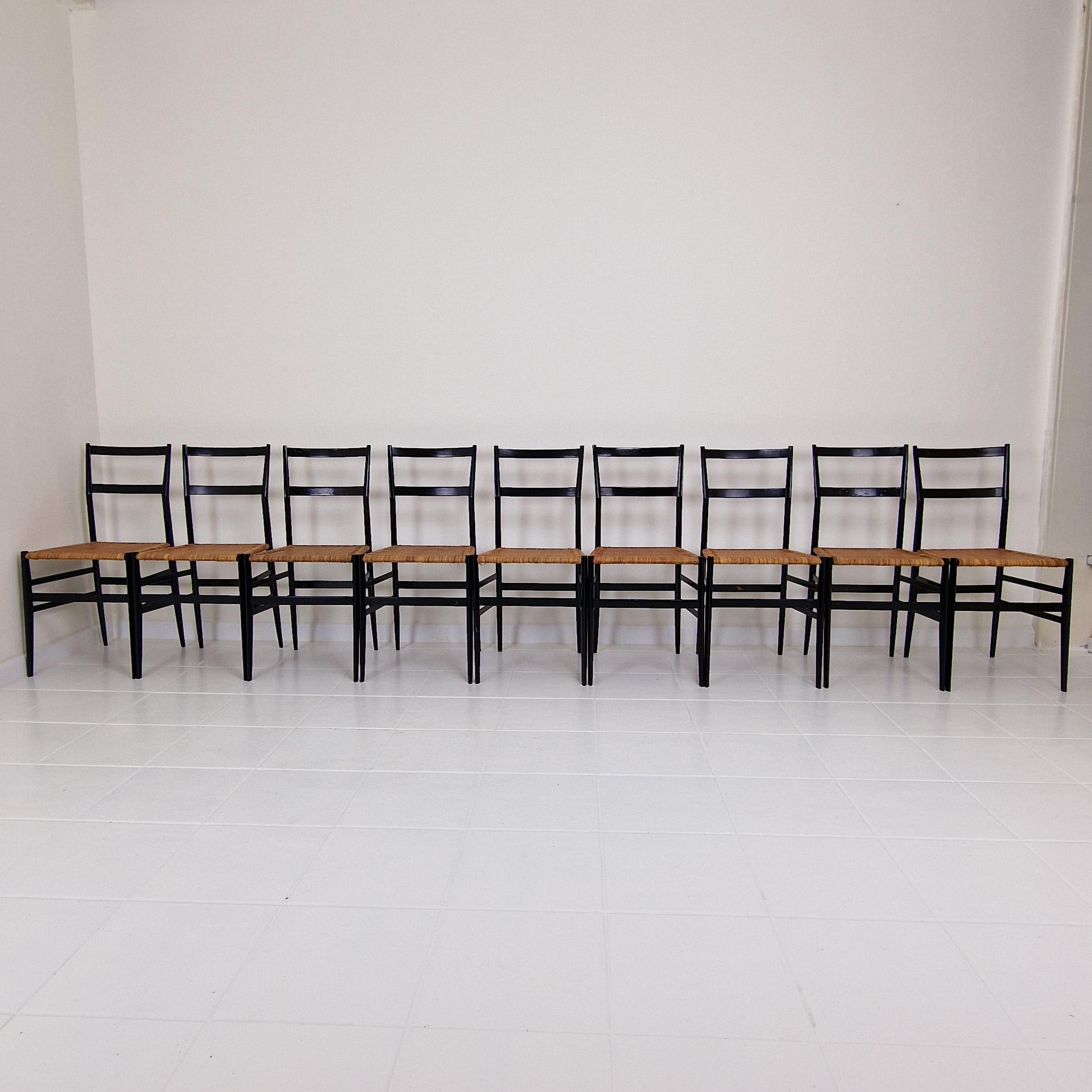 Italian Gio Ponti for Cassina Set of 9 