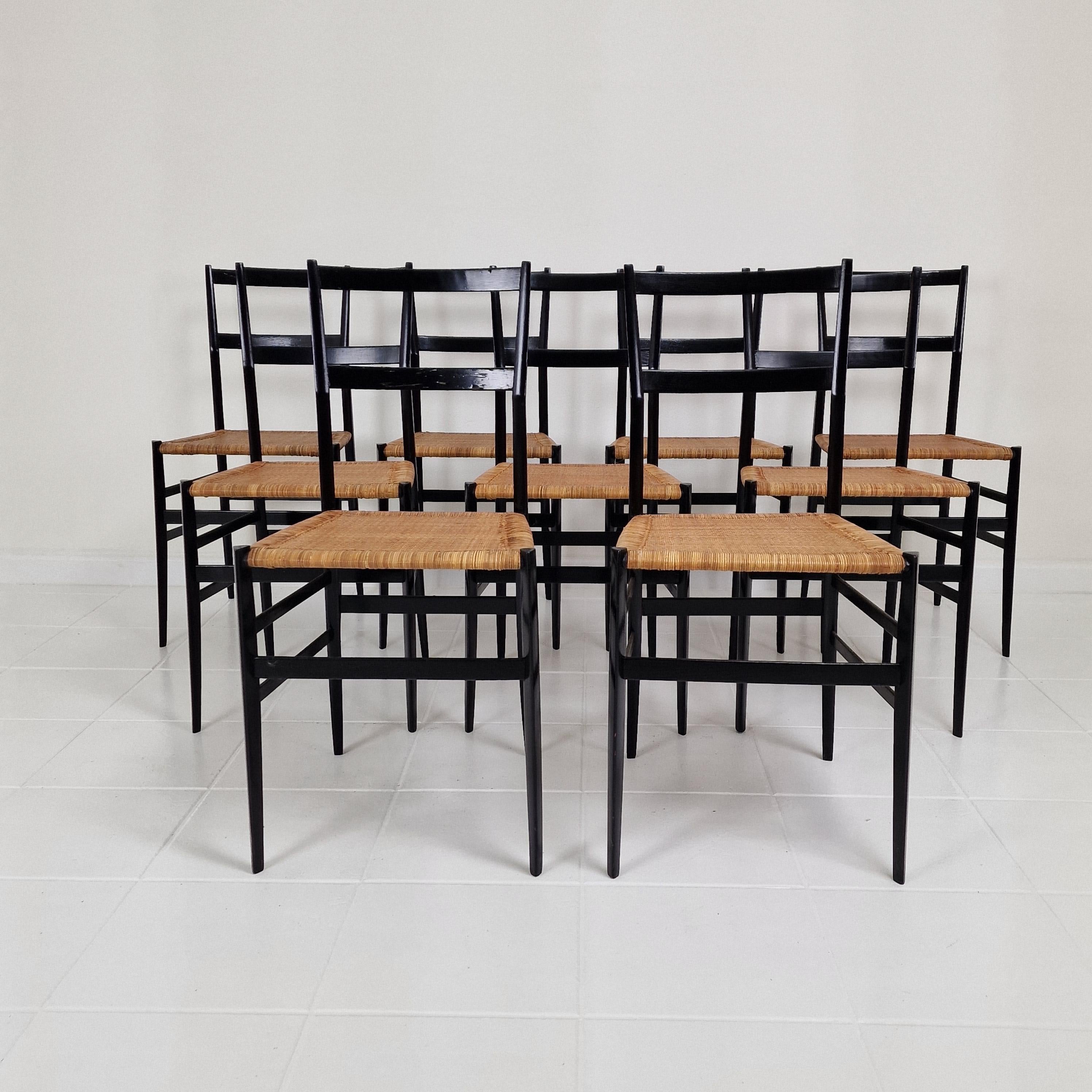 Mid-20th Century Gio Ponti for Cassina Set of 9 