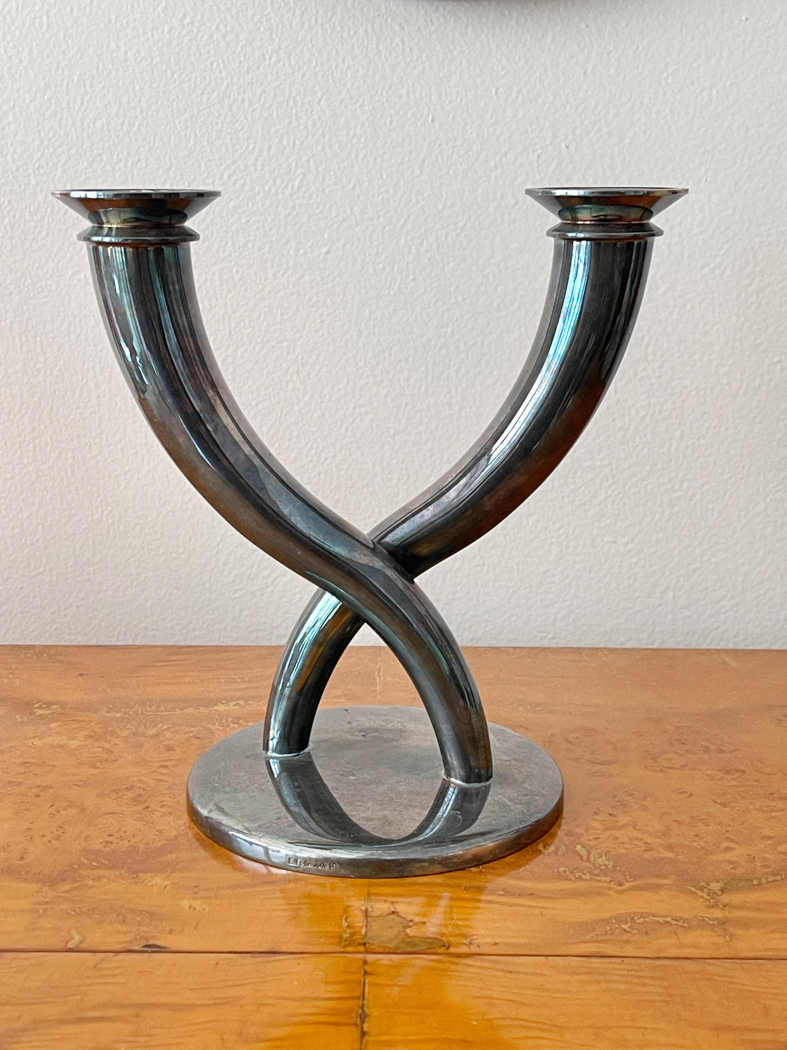 Late 20th Century Gio Ponti for Christofle Cornucopia Candelabrum For Sale