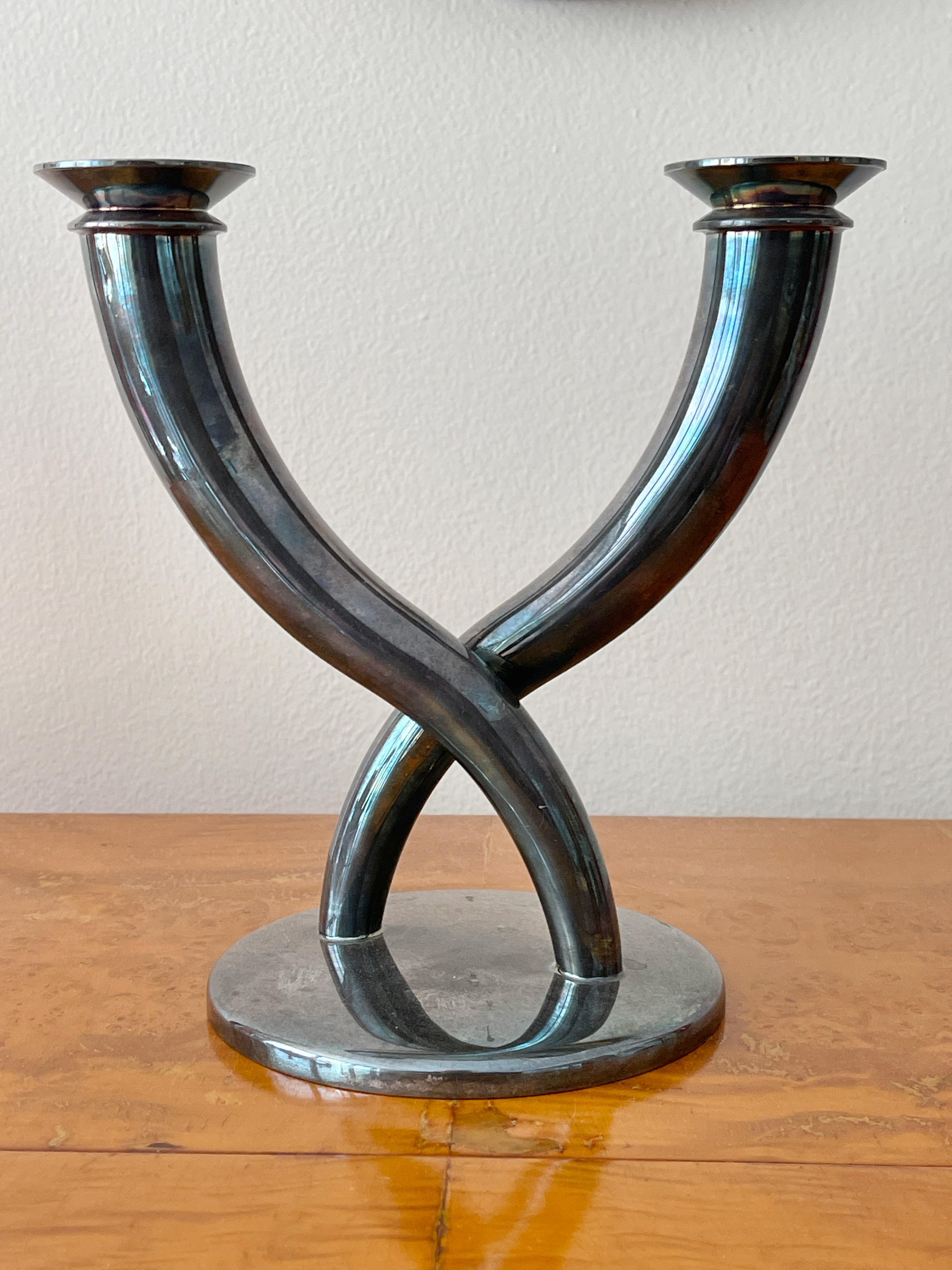 Gio Ponti for Christofle Cornucopia Candelabrum For Sale 1