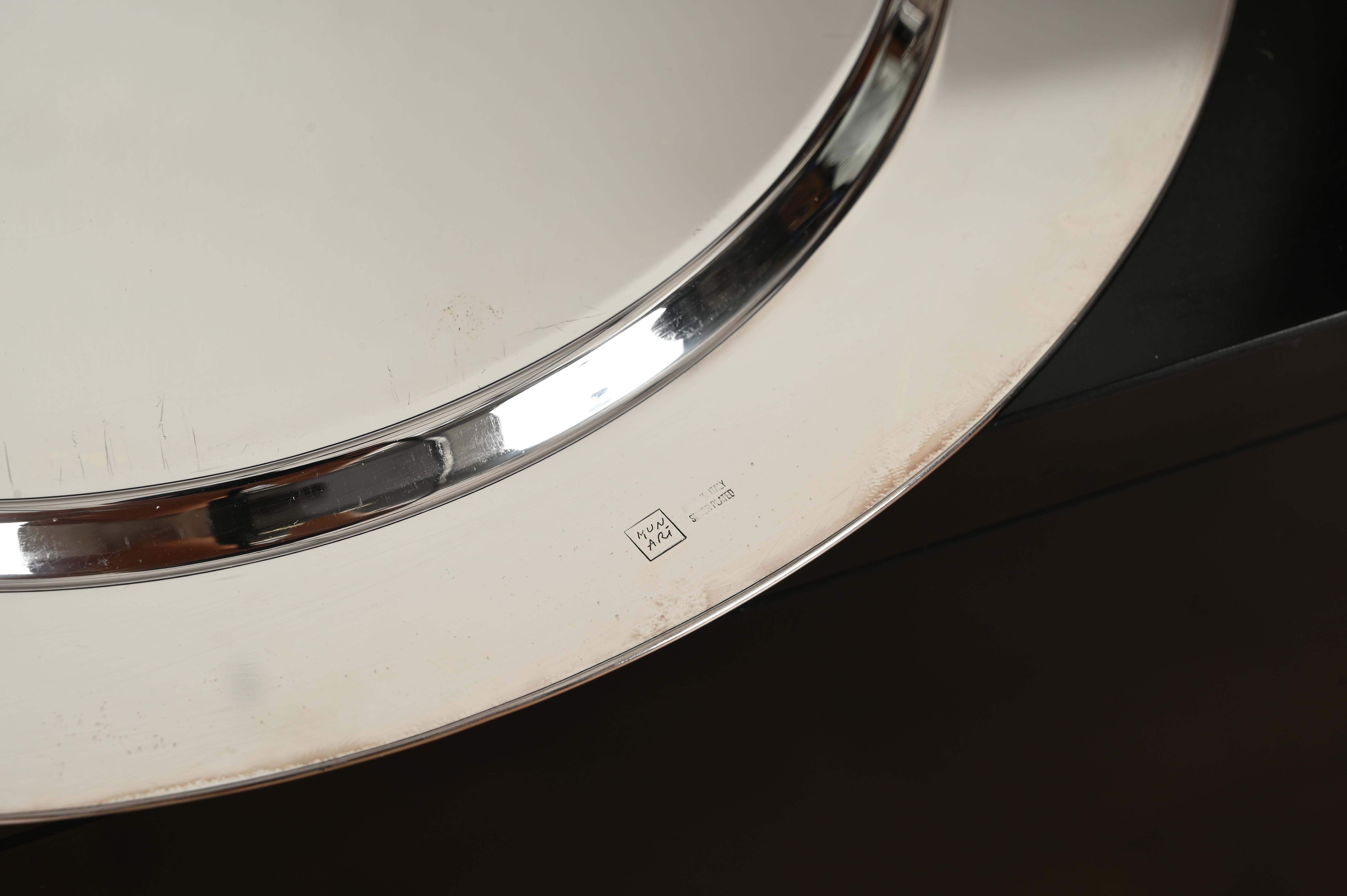 Gio Ponti per Cleto Munari Piatto da portata modernista in argento placcato Italia, anni '80 in vendita 9
