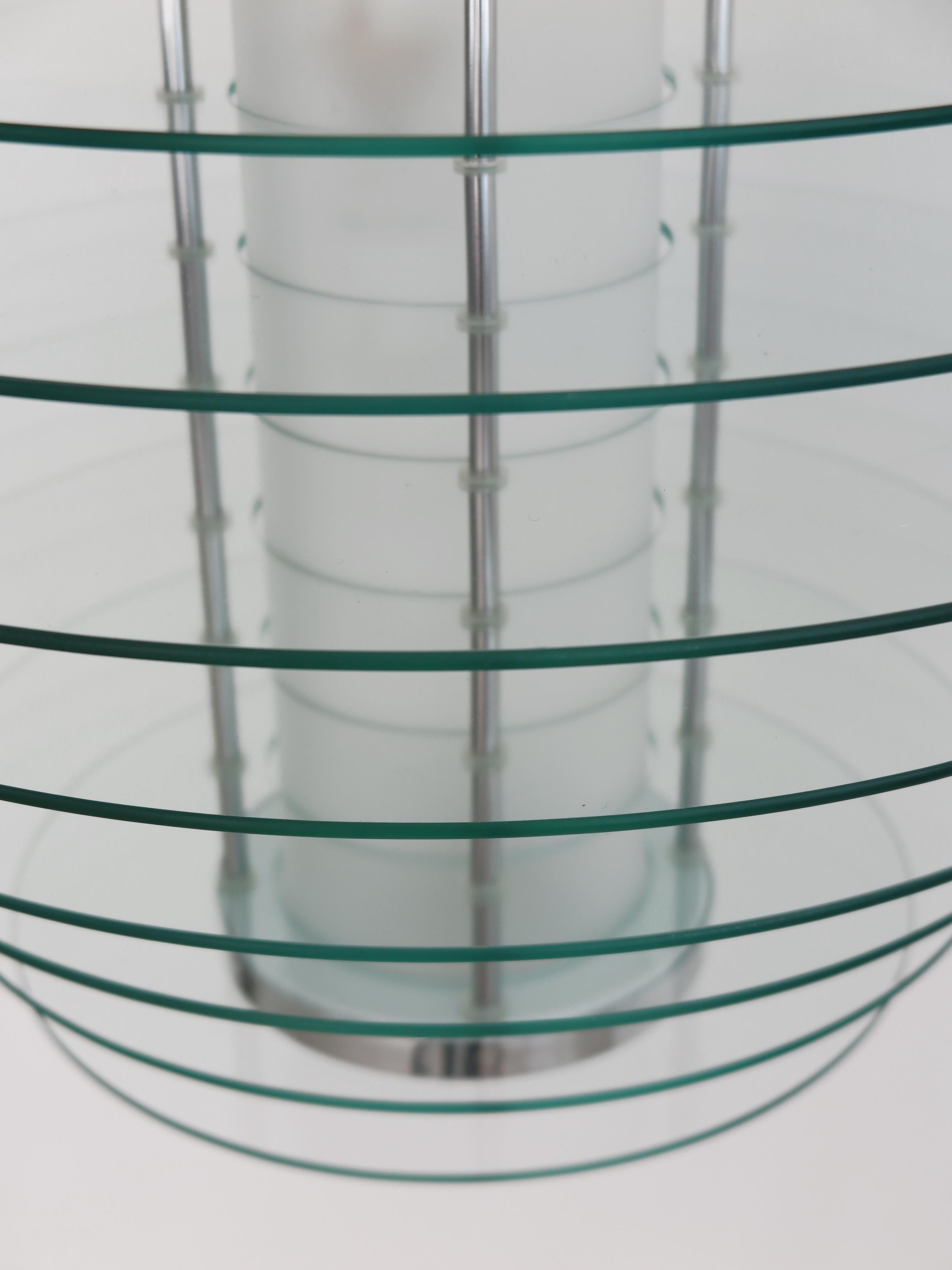 Bauhaus Gio Ponti for Fontana Arte Italian Metal Glass Pendant Lamp, 1933