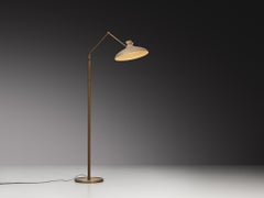 Gio Ponti para Fontana Arte Lámpara de pie 'Parco dei Principi' con pantalla beige