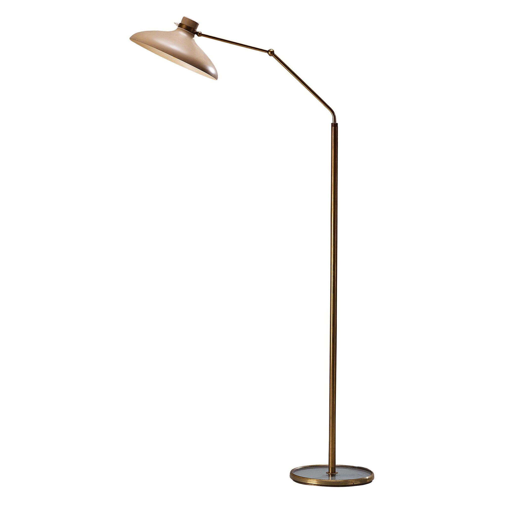 Gio Ponti para Fontana Arte Lámpara de pie 
Parco dei Principi
 con pantalla beige en venta