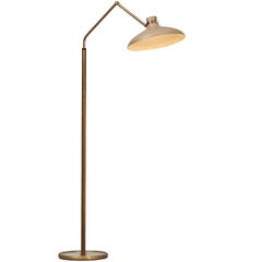 Gio Ponti para Fontana Arte Lámpara de pie 'Parco dei Principi' con pantalla beige
