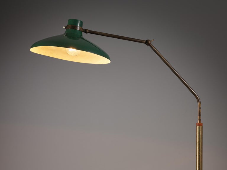 Gio Ponti for Fontana Arte ‘Parco Dei Principi’ Floor Lamp with Green