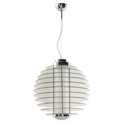 Gio Ponti for Fontana Arte Suspension lamp mod. 0024 metal and glass design 1933