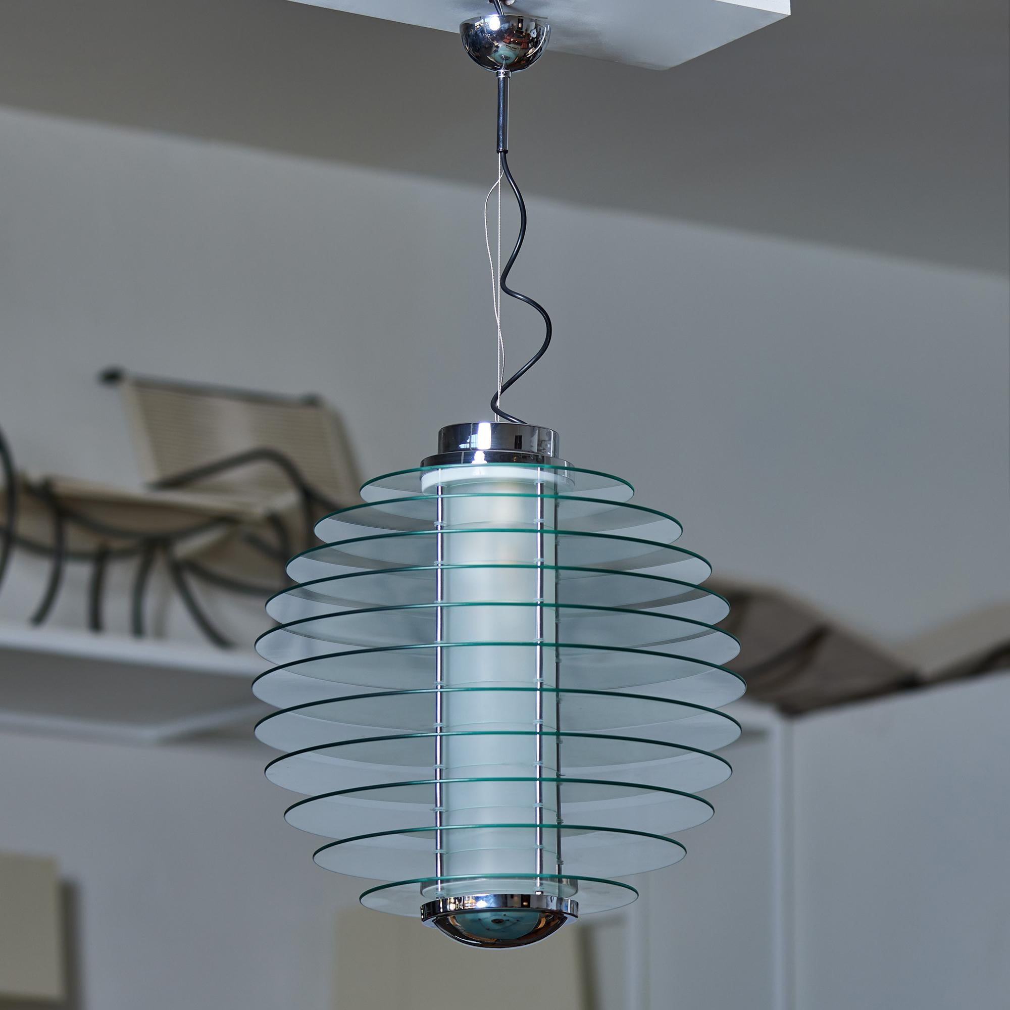 Mid-Century Modern Gio Ponti for Fontana Arte Suspension Pendant Lamp For Sale